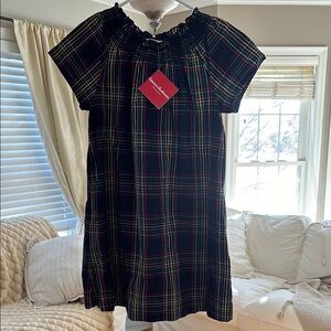 Hanna Andersson Navy Plaid Dress with Pockets